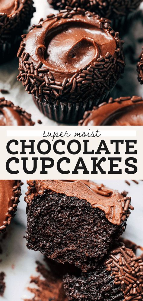 Cupcakes With Sour Cream, Chocolate Sour Cream Frosting, Moist Chocolate Cupcakes, Gluten Free Chocolate Cupcakes, Chocolate Buttercream Recipe, Butternut Bakery, Sour Cream Frosting, Best Chocolate Cupcakes, Chocolate Cupcakes Moist