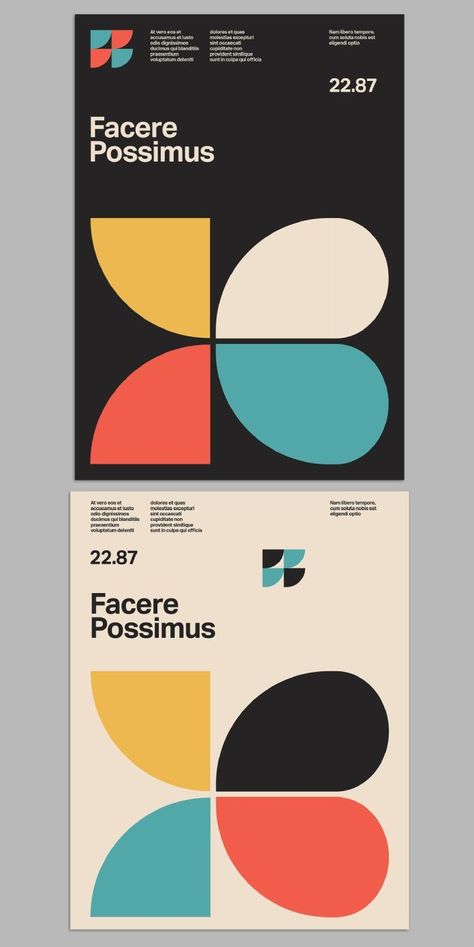 A Swiss Graphic Design-Inspired Vintage Poster Design Template European Poster Design, Swiss Design Color Palette, Graphic Design Inspiration Minimalist, Graphic Design Posters Vintage, Swiss Color Palette, Scandinavian Poster Design, Vintage Minimalist Design, Vintage Minimalism Graphic Design, Swiss Design Modern Influences