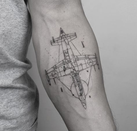 Triceps Tattoo, Aircraft Tattoo, Tattoo Airplane, Aviation Tattoo, Pilot Tattoo, Fighter Tattoo, Airplane Tattoo, Black Line Tattoo, Simple Forearm Tattoos