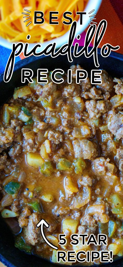 Picadillo Con Papas Recipe, Picadillo Tacos, Crispy Ground Beef, Taco Recipes Ground Beef, Beef Picadillo, Hamburger And Potatoes, Picadillo Recipe, Tacos Dorados, Ground Beef And Potatoes