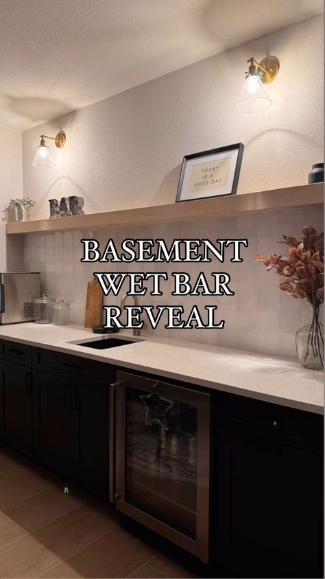 Small Bar In Basement, Dry Bar Ideas Basement, House Bar Ideas, Basement Kitchen Bar, Basement Dry Bar Ideas, Diy Dry Bar, Basement Wet Bar Ideas, Ikea Closets, Basement Bar Remodel