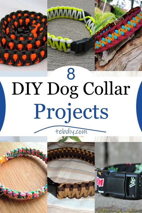 Fun DIY Dog Collar Projects In Beautiful Colors Diy Dog Supplies, Homemade Dog Collars, Diy Pet Collar, How To Make Dog Collars, Diy Dog Stuff To Sell, Diy Cat Collar, Dog Collar Ideas, Dog Collar Diy Tutorials, Pet Collars Diy