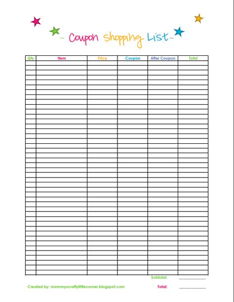 Blank Coupon Template Free Printable, Blank Coupons Printable Free, Coupon Binder Organization, Grocery List Excel Spreadsheet, Free Food Coupons, Free Printable Grocery Coupons, Extreme Couponing Tips, Coupon Spreadsheet, How To Start Couponing