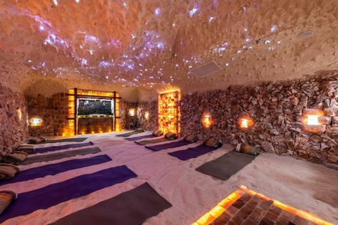 User Guide for Salt Cave Owners: Running a Salt Cave Business Diy Salt Cave, Salt Cave Spa Design, Salt Cave Design, Spa Services Ideas, Salt Room Design, Basement Yoga Studio, Salt Room Therapy, Himalayan Salt Cave, Salt Cave Spa