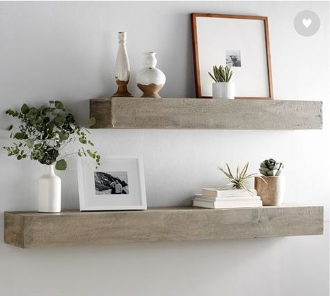 DIY Shelves that I've built in My Home Pottery Barn Shelves, Floating Shelves Bedroom, Aluminum Shelves, Floating Shelves Living Room, Floating Shelf Decor, Shelf Decor Living Room, Wooden Wall Shelves, Floating Shelves Diy, Wood Floating Shelves