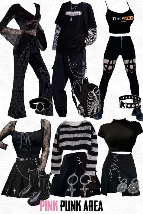 Grunge Punk Fashion, Punk Girl Outfits, E Girl Clothes, Cute Edgy Outfits, Punk Style Outfits, Alt Clothing, E Girl Outfits, Edgy Grunge, Alt Outfits