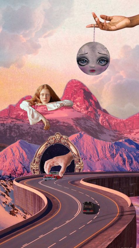 222 #surrealism #surreal #surrealist #surrealismart #surrealistart #wallpaper #background #retrofuturism #poster #vintageposter #nature #sunset #pink Surrealist Art Surrealism Paintings, 222 Pink, Surreal Art Painting, Surrealist Collage, Flowers And Animals, Surreal Collage Art, Futurism Art, Sunset Pink, Surreal Artwork