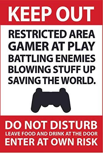 Keep Out Signs, Funny Warning Signs, Gaming Ideas, Gamer Bedroom, Dj Room, God Of Wars, Gaming Poster, Gamer Quotes, Manchester United Wallpaper