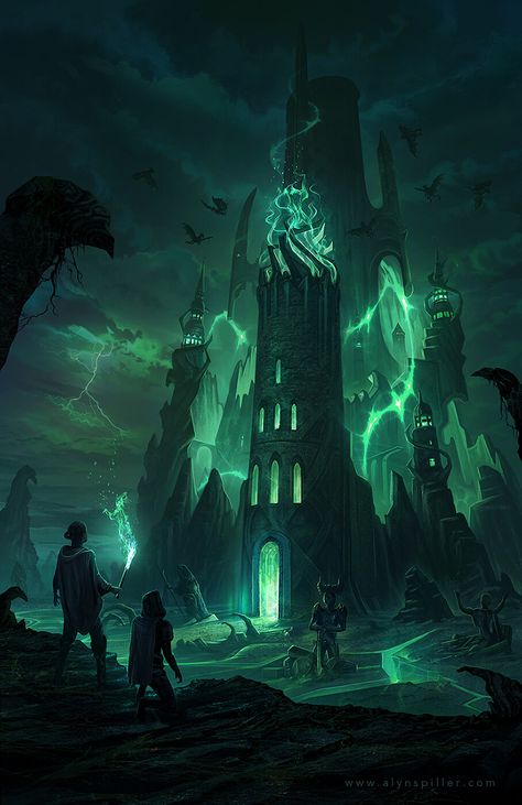 ArtStation - Shadows of Oblivion, Alyn Spiller Concept Art Landscape, Illustration Fantasy, Rpg Map, Dark City, 다크 판타지, Fantasy City, Fantasy Castle, Fantasy Setting, Fantasy Places