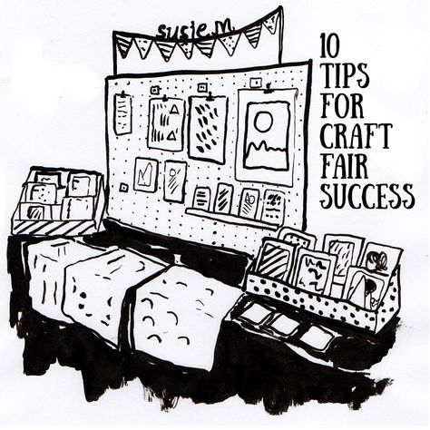 10 Tips to Prepare for Craft Fair Success — Drawn Together Art Collective - Art Prints London Art Craft Fair Display, Selling Prints At Craft Fair, Embroidery Display Ideas Craft Fairs, Bazzar Display Ideas, How To Display Prints, Diy Art Display Craft Fairs, Diy Art Stand, Hosting A Craft Fair, Art Market Table Set Up