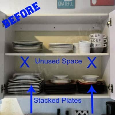 Kitchen Cabinets Organized ! Kitchen Cabinet Organization Layout, Kitchen Cupboard Organization, Kitchen Cabinet Organization Ideas, Plate Organizer, Kitchen Storage Hacks, Small Kitchen Organization, Small Kitchen Storage, Plate Storage, Kitchen Storage Solutions