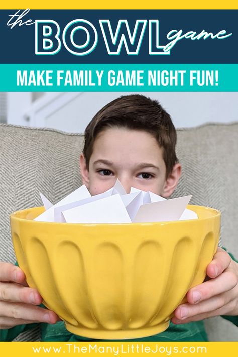 Need new ideas for family game night? You’ll love “The Bowl Game”…a family favorite that’s quick to learn, easy to adapt for all ages, and quite possibly ridiculous! Family Game Night Ideas For All Ages, Best Games For Family Game Night, Family Game Night Theme, Family Home Evening Ideas For Adults, Game Night Ideas For Families, Family Gatherings Ideas, Family Night Activities School, Family Night Activities At Home, Cousin Game Night Ideas