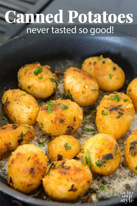 Potatoes In A Can Recipes, Can Potatoes In Air Fryer, What To Make With Canned Potatoes, Uses For Canned Potatoes, Canned Potatoes Recipes Air Fryer, What To Do With Canned Potatoes, How To Use Canned Potatoes, Canned Sliced Potatoes Recipes Easy, Canned Potatoes In Air Fryer