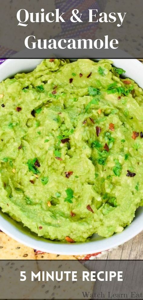 Discover the best and easy guacamole recipe made with fresh avocados. This homemade dip is perfect as a side or appetizer and takes just 5 minutes to prepare. Enjoy the simple and fresh flavors of this delicious guacamole, whether on Meatless Monday or any day of the week. With a handful of ingredients, you can whip up this tasty and healthy guacamole in no time. Perfect for dipping, spreading, or topping your favorite dishes! One Avocado Guacamole Recipe, Mexican Avocado Dip, Perfect Guacamole Recipe, Low Calorie Guacamole Recipe, No Cilantro Guacamole Recipe, How To Make Guacamole Easy Simple, Classic Guacamole Recipe, Wacamole Recipe Avocado, Gacomole Recipes Easy