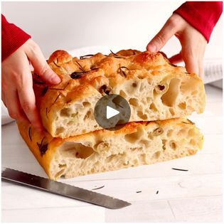 Big Bubble, No-Knead Focaccia Bread | SOFT & EASY FOCACCIA! | focaccia, bread | Big Bubble, NO-Knead Focaccia Bread | SOFT & EASY FOCACCIA! | By Emma's Goodies | Let's make the most amazing, incredibly soft, big bubble focaccia. It's a no knead dough and requires only five simple ingredients. If you're not familiar with focaccia, as an Italian, the best way I can describe it to you, it's almost as if bread and pizza had a baby. You'll be blown away by how delicious this is and by how easy it is to make. If you like breads, if you like genuine, delicious comfort food, preorder my cookbook to make sure you get your copy. To a large bowl, add warm water, salt, olive oil, and yeast. You want to give these ingredients a good whisk. We want to dissolve the salt thoroughly in the water. Now let's Foccacia Bread, Bread Soft, Big Bubbles, Focaccia Bread, Breakfast Treats, Sweet Savory, Simple Ingredient, Bread Recipes, Good Eats