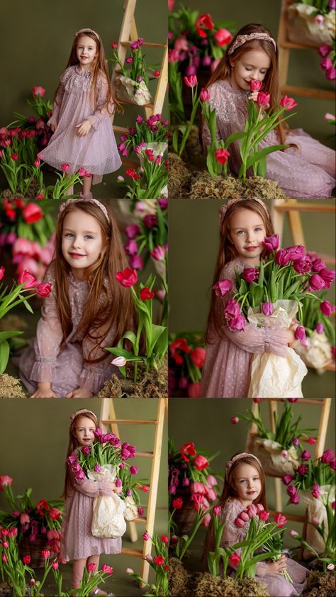 Spring tulip photos ideas Spring Photoshoot Ideas Studio, Spring Photoshoot Ideas Kids, Spring Studio Photoshoot, Kindergarten Photography, Tulip Photos, Spring Studios, Spring Photoshoot, Spring Mood, Studio Photoshoot