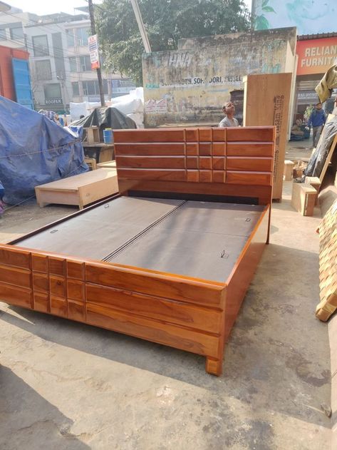 Wood Kattil Design, Bed Design Wooden, Latest Wooden Bed Designs, Cot Design, Wooden Living Room Furniture, Bed Designs With Storage, Simple Bed Designs, Box Bed Design, Double Bed Designs