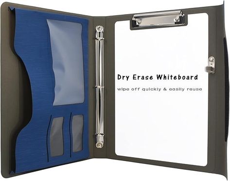 Amazon.com : 3-Ring Binder Portfolio with Whiteboard Clipboard and Expanded Document Bag, Padfolio Ring Binder Business Organizer Portfolio Case (Purple) : Office Products Binder Portfolio, Purple Office, Spell Cards, Portfolio Case, Document Bag, Padfolio, Business Organization, 3 Ring Binders, Clipboard