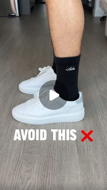 Josh Riquelme on Instagram: "How to choose the right socks with your outfit 🧦 this a loose guideline but a good one to follow in the case you’re unsure of which socks to wear with what. 

At the end of the day, fashion is subjective. Wear whatever makes YOU feel good!

Share this video with a friend if you found it helpful 🤝🏼

#mensfashion #menstyle #socks" Leggings And Socks Outfit Street Styles, How To Wear High Socks With Sneakers, Outfits With Black Nike Socks, Sneakers With Crew Socks Outfit, Tube Socks And Sneakers Outfit, Black Crew Socks Outfit, Slouch Socks Outfit Sneakers, How To Style Long Socks, 2024 Sock Trend