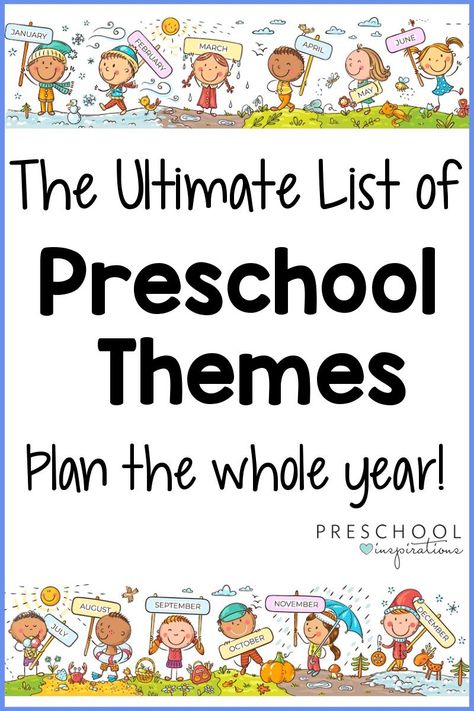 Preschool Theme Days, December Preschool Themes, Themes Preschool, Preschool Units Themes, January Preschool Themes, Preschool Inspirations, Summer Preschool Themes, December Preschool, March Preschool