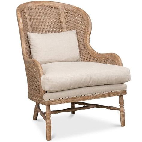 Discover our beautiful French accent chairs. Shop now for vintage French upholstered chairs, cane lounge arm chairs, French country script and striped armchairs and glamorous accent chairs. Enjoy Free Shipping & our Best Price Guarantee. Linen Wingback Chair, Coastal Chairs, Elegant Outdoor Furniture, Stylish Accent Chairs, Wood Lounge Chair, White Washed Oak, Oak Armchair, White Wash Finish, Linen Armchair