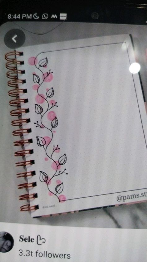 3rd Quarter Notebook Design Ideas, Border Design Using Ballpen, Borders With Brush Pens, Margin Design Ideas, How To Decorate A Page, Chart Paper Border Design Ideas, Beautiful Borders For Project, Chart Paper Border Design, Cute Borders Designs