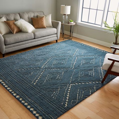 Grey shag rug