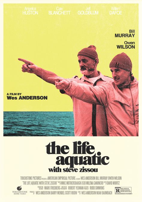 Wes Anderson Movies Posters, Wes Anderson Poster, Wes Anderson Movie, Life Aquatic With Steve Zissou, The Life Aquatic, Posters Decor, Steve Zissou, My Favorite Movies, Wes Anderson Movies