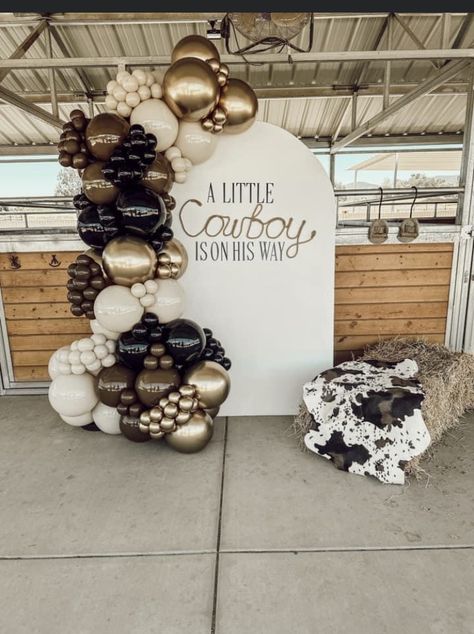 Horse Theme Balloon Garland, Western Theme Balloons, Cowboy Theme Balloon Garland, Country Balloon Arch, Western Balloon Backdrop, Western Theme Party Games, Western Party Aesthetic, Cowboy Balloon Arch, Western Balloon Garland