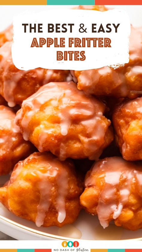 Apple Fritter Bites, Easy Apple Fritters Recipe, Apple Bites Recipe, Baked Apple Fritters, Apple Fritter Bread, Apple Bite, Apple Recipes Easy, Apple Fritter, Apple Dessert Recipes