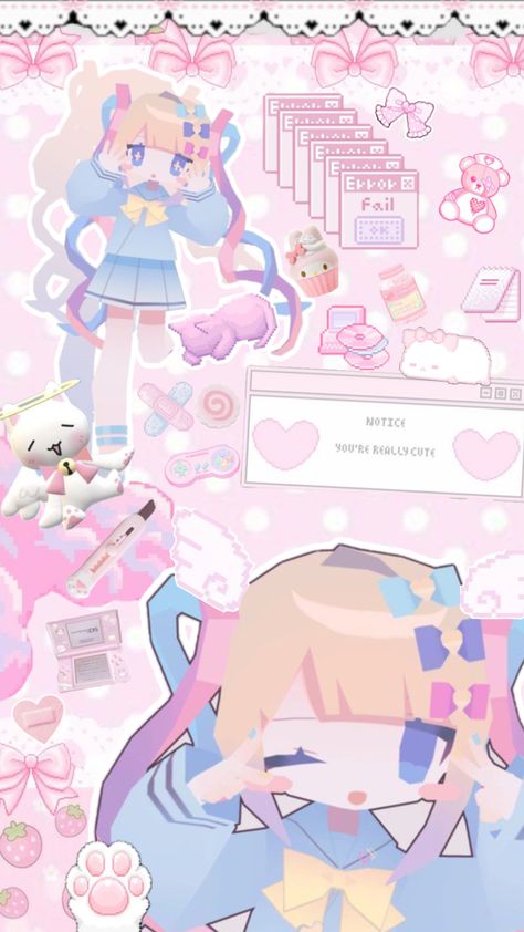 #kangel #nso #ngo #wallpaper #needygirloverdose Kangel Nso, Pink Wallpaper Kawaii, Swag Wallpaper, Pink Wallpaper Girly, Paper Dolls Diy, Cute Mobile Wallpapers, Cute Headers, Planets Art, Hello Kitty Iphone Wallpaper