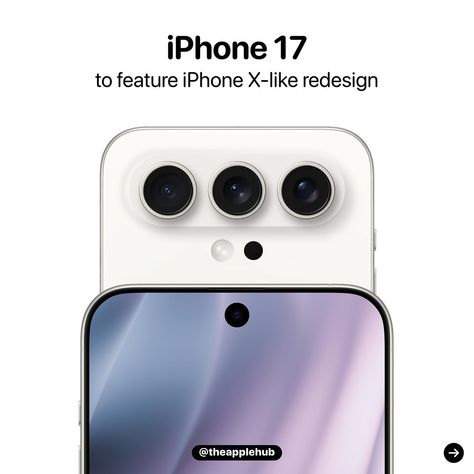 Apple is reportedly planning a major, iPhone X-like redesign for one iPhone 17 model next year The new model could feature a significantly thinner design, a smaller Dynamic Island, relocated rear cameras to the “top center,” and a higher price tag than the Pro Max model Source: @theinformation Iphone 17 Pro, Iphone 17, Unrealistic Wishlist, Saraswati Mata, Concept Phones, Dynamic Island, Haha Photos, Acne Help, Iphone 9