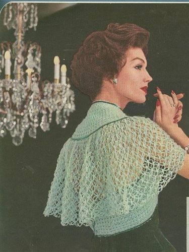 Bolero Haken, Cape Au Crochet, Crochet Cape Pattern, Bolero Crochet, Crochet Cape, Cape Pattern, Hairpin Lace, Vintage Crochet Patterns, Crochet Bolero