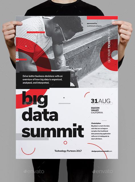 Big Data Conference Poster / Flyer Template PSD 블로그 디자인, Conference Poster, Promo Flyer, 달력 디자인, Flyers Design, Graphisches Design, Desain Editorial, 타이포그래피 포스터 디자인, Event Poster Design