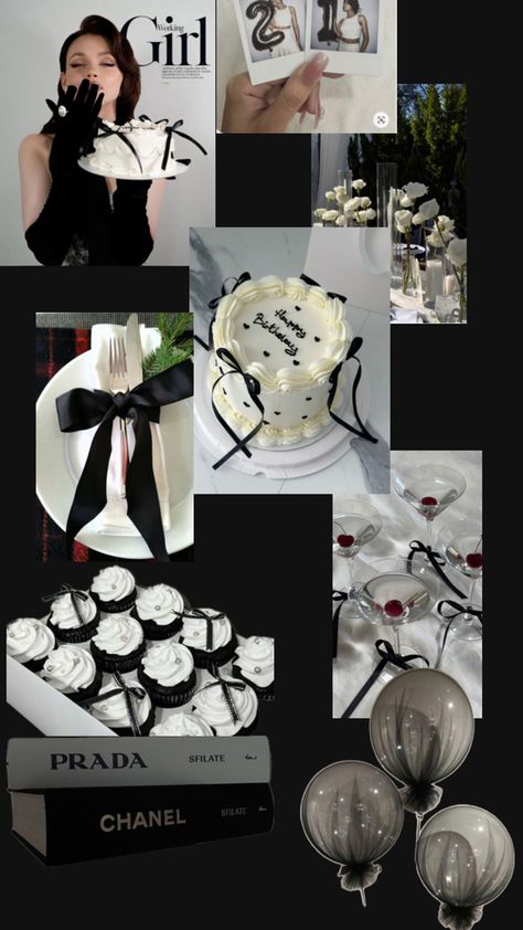 Winter Birthday Themes For Women, Vogue Black And White, Birthday Themes For Women, Winter Birthday Themes, Black And White Birthday, 15 Birthday, 23rd Birthday, White Birthday, I'm Crazy