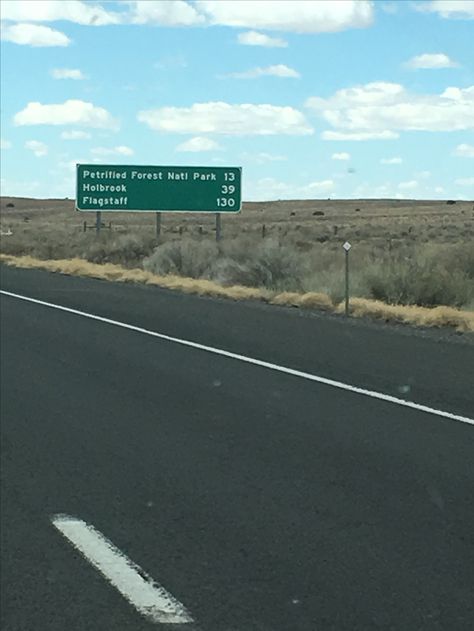 Cross Country Trip, Petrified Forest, Cross Country, Highway Signs, Forest