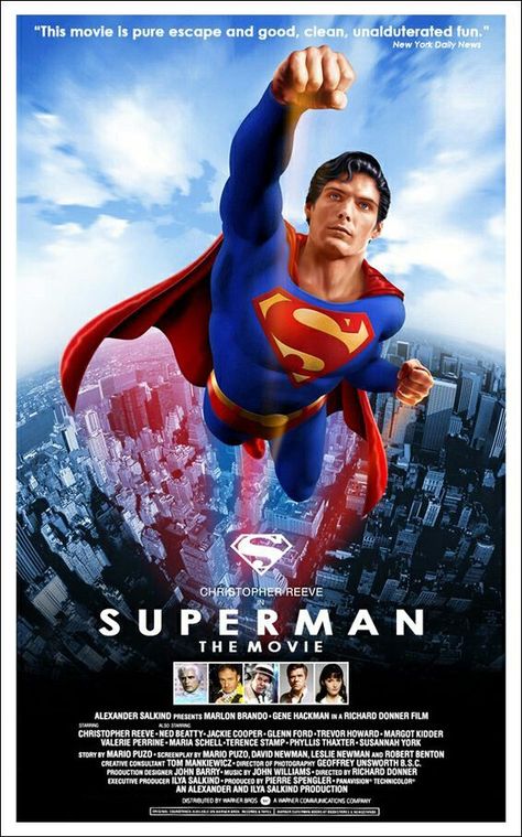 Superman - The Movie Superman 1978, Superman Movie, Christopher Reeve Superman, Superman Returns, Superman Movies, Superman Art, Christopher Reeve, Classic Movie Posters, Cinema Posters