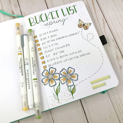 On the blog, we’ll be talking about creating a Spring time bucket list for your journal. Now that’s a fun topic that calls for a yummy cup of your favorite coffee or tea! I love writing up a bucket list for each new season or holiday. The bucket list reminds me to slow down long enough to make them come to be. It reminds me of all the things I want to do that truly make my heart happy! To Do List Ideas Journal, Aesthetic Lists Ideas, Cute Bucket List Design, Aesthetic Bucket List Journal, Things I Want To Do, To Do List Ideas Aesthetic, Bujo Bucket List, Journal To Do List Ideas, Bucket List Journal Ideas