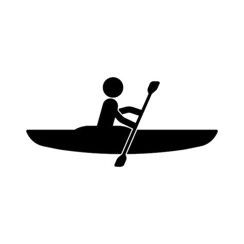 Kayaking icon vector | Premium Vector #Freepik #vector #canoe #kayak #boat-race #row-boat Kayak Design, Boat Icon, Kayak Boat, Boat Race, Row Boat, Vector Photo, Premium Vector, Kayaking, Graphic Resources