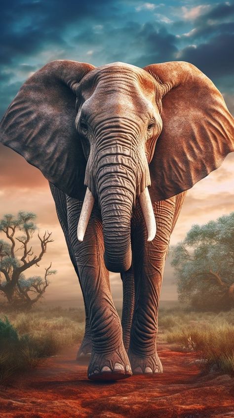 (58) fantasyanddreamsworld auf Tumblr Elephant Pictures Art, Elephant Front View, Pictures Of Elephants, Bird Photos Photography, African Animals Photography, Nature Photography Animals, Elephant Photography, Elephant Artwork, Elephant Wallpaper