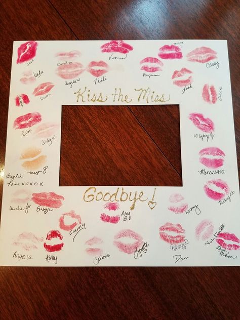 Kiss the Miss Goodbye! for bridal shower, framed with photo of bride and all the guests... Kiss The Miss Goodbye Frame, Bride To Be Theme Ideas, Hen Ideas, Kiss The Miss Goodbye, Bridal Shower Bachelorette Party Ideas, Photo Of Bride, Bachelorette Party Planning, Shower Outfits, Bachelorette Decorations