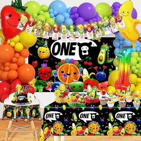 Amazon.com: 139pcs Dancing Fruit 1st Birthday Decorations, Fruit 1st Birthday Decorations, Fruit Party Decorations Includes Photo Banner, Fruit Balloons Arch Set,Cupcake Topper, Centerpiece, Tablecloth, Backdrop : Home & Kitchen Fruit Balloons, Dancing Fruit, Fruit Party Decorations, Tablecloth Backdrop, Honeycomb Centerpiece, Fruit Birthday Party, Balloons Arch, Fruit Birthday, 1st Birthday Party Decorations