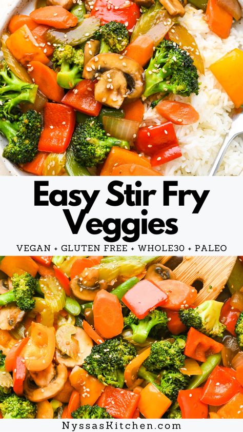 Vegetable Stir Fry Sauce, Meal Prep Gluten Free, Gluten Free Stir Fry, Veggie Stir Fry Recipes, Stir Fry Veggies, Stir Fry Recipes Healthy, Homemade Stir Fry Sauce, Vegetable Stir Fry Recipe, Homemade Stir Fry