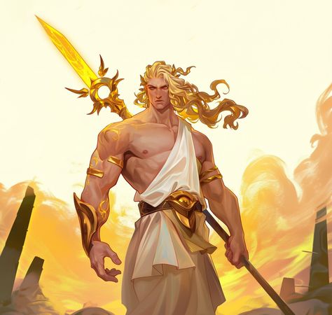 ArtStation - Sun God Sunshine Character Design, Sun God Robes, Sun God Character Design, Sun Elves Dnd, Sun Cleric Character Art, Sun Elf Art, Sun Eater, Sun Elf, Elf City