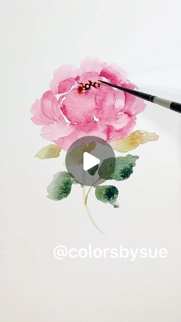 How To Paint A Peony In Watercolor, Painting Of Peonies, Pink Peonies Painting, Watercolor Peony Tutorial, Peony Flower Watercolor, Watercolor Peony Tutorial Step By Step, Watercolor Peonies Tutorial, Peony Watercolor Tutorial, Peony Painting Watercolors