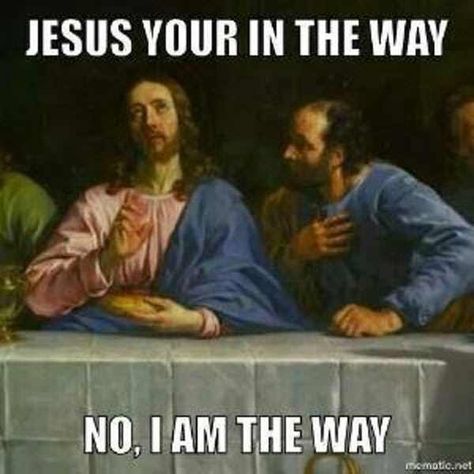 I Did It Myyyy Waaaay is listed (or ranked) 2 on the list The Best Christian Memes on the Internet Funny Jesus Memes, Jesus Jokes, Bible Jokes, Funny Christian Jokes, Jesus Meme, Catholic Humor, Church Memes, Church Humor, Funny Jesus