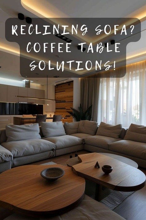 Get cozy and functional with your living space! Click for tips on how to pair a coffee table with a reclining sofa effortlessly. 🏠💡 #CozyLiving #FunctionalSpace #FurniturePairing #EffortlessDesign #HomeTips Coffee Table For Reclining Sectional, Coffee Table With Leather Sofa, Coffee Table With Recliner Couch, Recliner Sofas In Living Room Decor, Coffee Table With Reclining Sofa, Table Behind Reclining Sofa, Living Room Recliner Sofa, Sofa And Two Recliners Layout, Sectional Recliner Living Room Layout