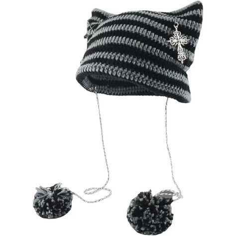 PRICES MAY VARY. Material: Y2k knitted crochet hat is made of knitted acrylic fabric, warm and comfortable to wear. One size fits most head circumference: 22.0"-23.2"(56cm-59cm). Style: y2k clothes, y2k beanie, y2k accessories, emo accessories, fairycore, grunge clothes, scene clothes, kawaii clothes, downtown girl clothes, alt clothes, goblincore clothes. Versatile Occasions: This cute hat is perfect for any occasion during the cold weather season, whether you're indoors or outdoors. It provide Beanies Crochet, Alt Y2k, Cat Eared Beanie, Grunge Clothes, Y2k Accessories, Cat Ear, Emo Outfits, Cat Ears, Beanie Hats