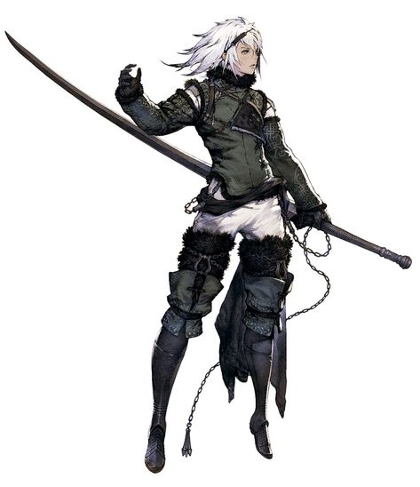 Nier Characters, Nier Replicant, Skins Minecraft, Character Types, Nier Automata, Game Character Design, Black Gloves, White Hair, Larp