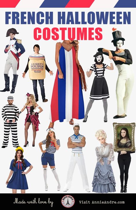 French Costume Ideas Women, French Halloween Costume, Around The World Theme Party Costume, Book Costumes For Adults, French Costume Ideas, Travel Costume Ideas, French Fancy Dress, Paris Costume, Cheese Costume